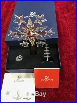 Swarovski 2002 Shining Stars Crystal Christmas Tree Topper, Gold Base In Box