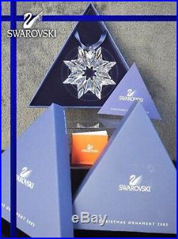 Swarovski 2003 Christmas Ornament Star 622498 Mint Boxed + Certificate