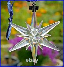 Swarovski 2005 A. E. Christmas 3 Star Snowflake Set Ornament 842602, Boxed, Cert