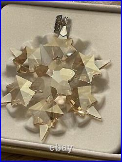 Swarovski 2010 gold crystal star snowflake Christmas ornament