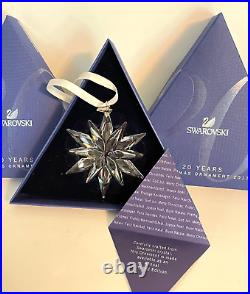Swarovski 2011 Annual 20 Years Crystal Snowflake Christmas Ornament NEW