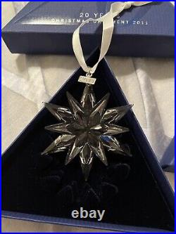Swarovski 2011 Annual Christmas Ornament Crystal Star Snowflake 1092037