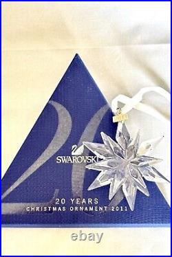 Swarovski 2011 Annual Christmas Ornament Crystal Star Snowflake New In Box