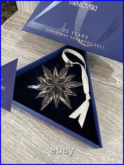 Swarovski 2011 Annual Large Holiday Star Crystal Snowflake 20 Christmas Ornament