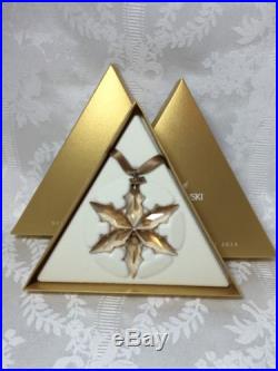 Swarovski 2015 SCS GOLD ANNUAL LARGE CHRISTMAS ORNAMENT 5135903 CRYSTAL X-MAS