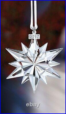 Swarovski 2017 Christmas Ornament Clear 5257589 Mint Boxed Retired Rare