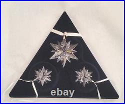 Swarovski 2017 Star 3-piece Christmas Ornament set crystal MIB