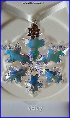 Swarovski 25th Anniversary 2016 Christmas Star Ornament. Clear & Aurora Borealis