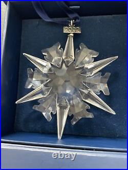 Swarovski Annual 2002 Edition Crystal Snowflake Ornament Austria No Box