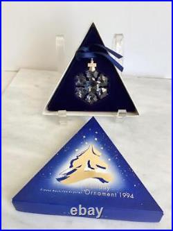 Swarovski Annual Crystal 1994 Snowflake Star Box Christmas Ornament