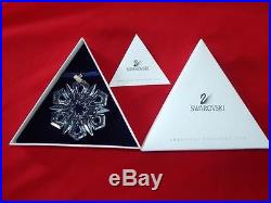 Swarovski Annual Crystal Christmas Snowflake Star Ornament 1999 in Box with COA