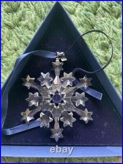 Swarovski Annual Holiday Ornament Crystal Snowflake With Box 00-06 Set Of 7