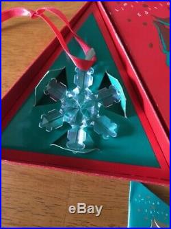 Swarovski Annual Snowflake Ornament 1992 Limited Edition Christmas Crystal MIB