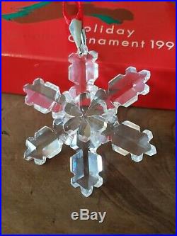 Swarovski Austrian Crystal Snowflake Annual Holiday Ornament 1992 Christmas