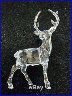Swarovski CHRISTMAS STAG Ornament Reindeer Clear Crystal collectable