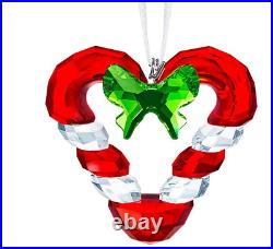 Swarovski Candy Cane Ornament Heart Christmas #5403314 New in Box