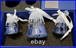 Swarovski Christmas Bell Ornament Set 2016 Annual Edition Crystal # 5223283