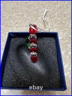 Swarovski Christmas Candy Cane Crystal Ornament #5223610 NEW IN BOX SUPER RARE