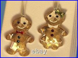 Swarovski Christmas Gingerbread Couple Ornament Crystal # 5281766 MIB Complete