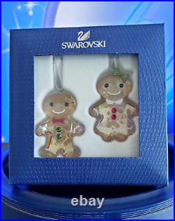 Swarovski Christmas Gingerbread Couple Ornament Crystal # 5281766 Retired