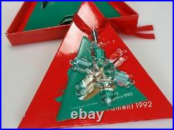 Swarovski Christmas Ornament 1992 Mib #168690