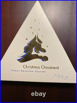 Swarovski Christmas Ornament 1995 Mint With Box Box has writing on it