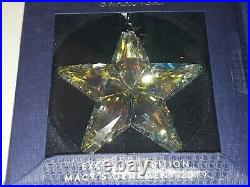 Swarovski Christmas Ornament 2 Stars And 1 Gingerbread Christmas Tree New