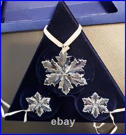 Swarovski Christmas Ornament Set 2014 Crystal 5059030 Retired