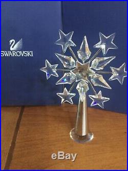 Swarovski Christmas Star Crystal and Chrome Tree Topper Pristine with Box & Cert