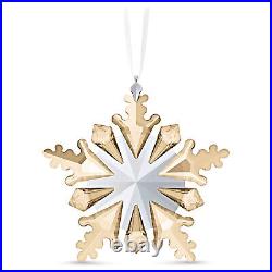 Swarovski Christmas Winter Sparkle Ornament, Gold Tone 5535541 New