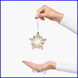 Swarovski Christmas Winter Sparkle Ornament, Gold Tone 5535541 New