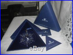 Swarovski Clear Crystal Christmas Snowflake Star 2002 Annual Ornament Coa 288802