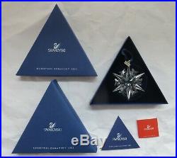 Swarovski Clear Crystal Christmas Snowflake Star 2002 Annual Ornament Coa 288802