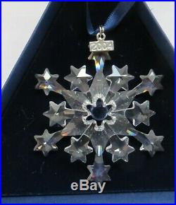 Swarovski Clear Crystal Christmas Snowflake Star 2004 Annual Ornament Coa 631562