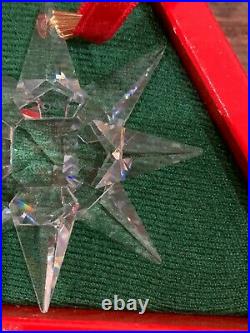 Swarovski Crystal 1991 Annual Edition Christmas Ornament Snowflake European Star