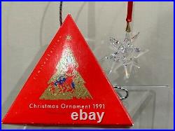 Swarovski Crystal 1991 Christmas Ornament Annual Edition Snowflake European Star