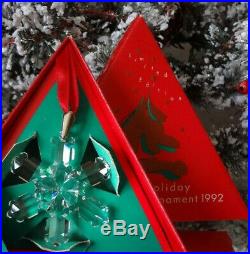 Swarovski Crystal 1992 ANNUAL ORNAMENT LARGE SIZE CHRISTMAS 168690 MIB No Coa