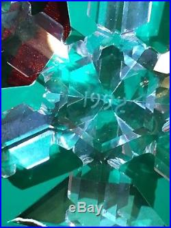 Swarovski Crystal 1992 ANNUAL STAR CHRISTMAS HOLIDAY ORNAMENT SNOWFLAKE Box/COA