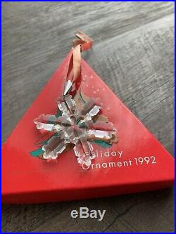 Swarovski Crystal 1992 Annual Edition Christmas Ornament in Box