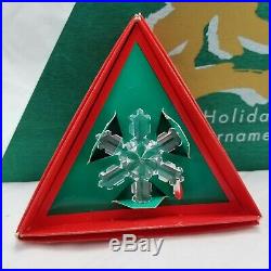 Swarovski Crystal 1992 Annual Snowflake Ornament Holiday Season Gift Christmas