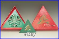 Swarovski Crystal 1992 Annual Star Snowflake Christmas Ornament Original Box