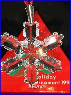Swarovski Crystal 1992 Christmas Ornament With Coa And Box