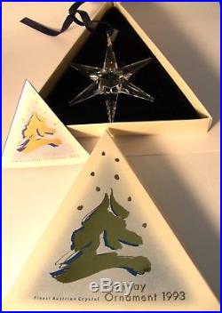 Swarovski Crystal 1993 Annual Star Edition Christmas Xmas Holiday Ornament