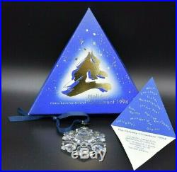 Swarovski Crystal 1994 Annual Snowflake Ornament Holiday Season Gift Christmas
