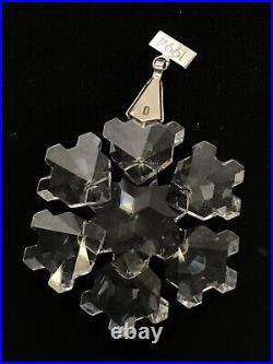 Swarovski Crystal 1994 Annual Snowflake, Star Christmas Ornament with Box, COA
