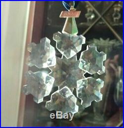 Swarovski Crystal 1994 Large Snowflake Christmas Ornament In Box