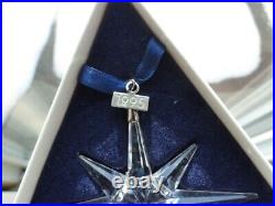 Swarovski Crystal 1995 Snowflake Ornament with COA & Box