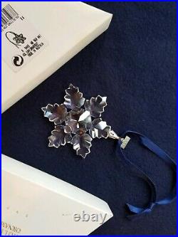 Swarovski Crystal 1996 Annual Edition Christmas Ornament Snowflake With Box