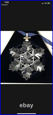 Swarovski Crystal 1996 Annual Snowflake, Star Christmas Ornament with Box, COA