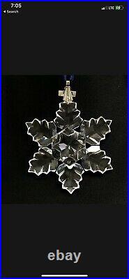 Swarovski Crystal 1996 Annual Snowflake, Star Christmas Ornament with Box, COA